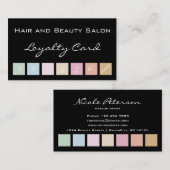 毛および美容院のロイヤリティカード ロイヤリティカード (正面/裏面)