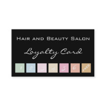 毛および美容院のロイヤリティカード