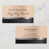 毛および美容院のロイヤリティカード ロイヤリティカード (正面/裏面)