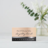 毛および美容院のロイヤリティカード ロイヤリティカード (スタンド正面)