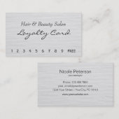 毛および美容院のロイヤリティカード ロイヤリティカード (正面/裏面)