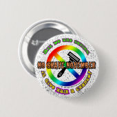 "毛にチャンスを与えて下さい! " 缶バッジ (正面&裏面)