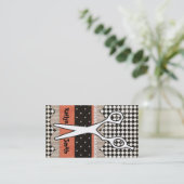 毛のせん断、美容師、名刺 予約カード (スタンド正面)