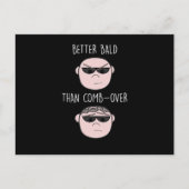 毛のないおもしろいバルディ男のスキンヘッドメンズヘアロ ポストカード (正面)