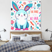 毛のないウサギ キャンバスプリント (インサイチュ (寝室))