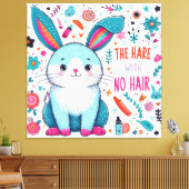 毛のないウサギ キャンバスプリント (インサイチュ (リビング))