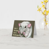 毛のないネズミ忘れ誕生日? カード (黄色い花)