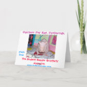 毛のないペットラットのバースデー・カード カード (裏面)