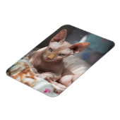 毛のない可愛い猫 マグネット (左側)