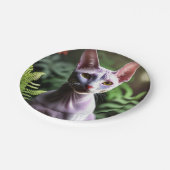 「毛のない猫のツナお洒落とシルキー」 ペーパープレート (アングル)