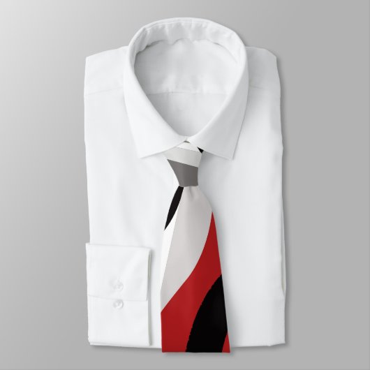 毛のカスタムな赤く、黒い、白および灰色のタイ ネクタイ (タイ)