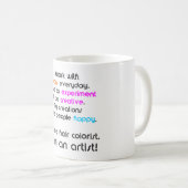 毛のカラーリストのマグ コーヒーマグカップ (正面右)