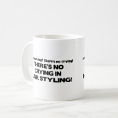 毛のスタイルを作ることの泣き叫び無し コーヒーマグカップ (正面左)