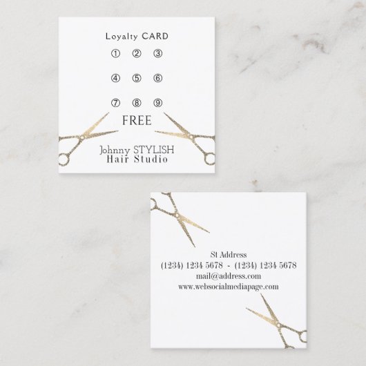 毛のスタジオのロイヤリティカード ロイヤリティカード (正面/裏面)