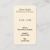 毛のトリマーの着色される専門のおもしろいの一見のセピア色 名刺 (裏面)