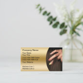 毛のネイルサロンの名刺 名刺 (スタンド正面)