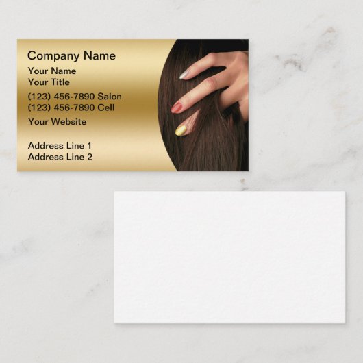 毛のネイルサロンの名刺 名刺 (正面/裏面)