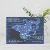 毛のバルミツワーの彼女の招待状の星を持つ女の子 招待状 (スタンド正面)