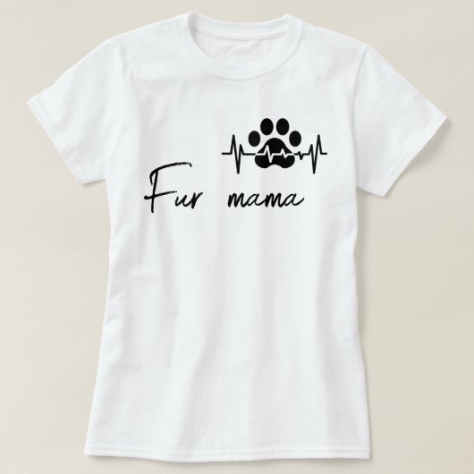 毛のママ Tシャツ (デザイン正面)