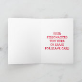 毛のメリークリスマスの中国のなポップアートサンタクロース シーズンカード (内部)