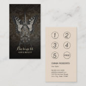 毛のロイヤリティの穿孔器のヴィンテージの蝶は及び切ります ロイヤリティカード (正面/裏面)