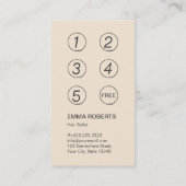 毛のロイヤリティの穿孔器のヴィンテージの蝶は及び切ります ロイヤリティカード (裏面)