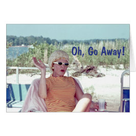 毛のローラーの女性は、Oh、遠くににユーモアのある行きます