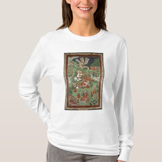 毛の房を切っている仏 Tシャツ (正面)