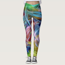 毛の抽象美術の虹の繊維