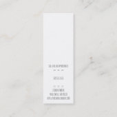 毛のCosmetologyの理容師のサロン スキニー名刺 (裏面)