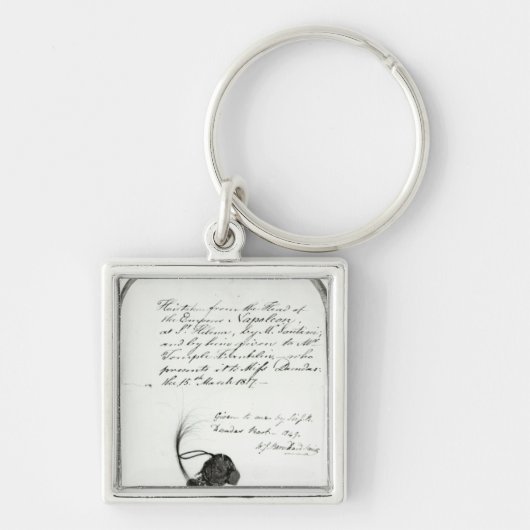 毛は皇帝ナポレオンの頭部から切れました キーホルダー (正面)