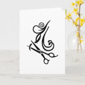 毛は美容院を切ります カード (黄色い花)