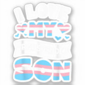 毛むくじゃらのゲイメンズ'LOVE'男らしギフトfor LGBT Bear シール (正面)