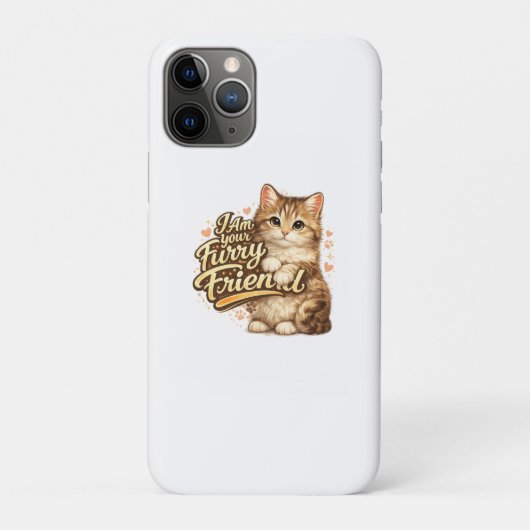 毛むくじゃらの友達の猫デザイン Case-Mate iPhoneケース (裏)