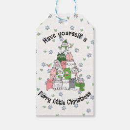 毛むくじゃらの小さなクリスマスをお楽しみください! ギフトタグ