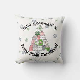 毛むくじゃらの小さなクリスマス クッション