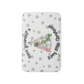 毛むくじゃらの小さなクリスマス バスマット (正面縦)