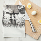 毛むくじゃらの犬のキッチンタオル キッチンタオル (四つ折り)