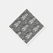 毛むくじゃらの犬の誕生日パーティペットウェルカム スタンダードカクテルナプキン (角)