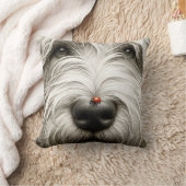 毛むくじゃらの犬の鼻のラディバグ クッション (ブランケット)