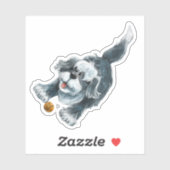 毛むくじゃらの羊犬文房具 シール (シート)