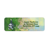 毛むくじゃらの羊犬文房具 ラベル (正面)