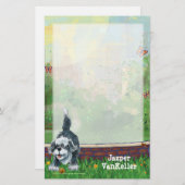 毛むくじゃらの羊犬文房具 便箋 (正面/裏面)