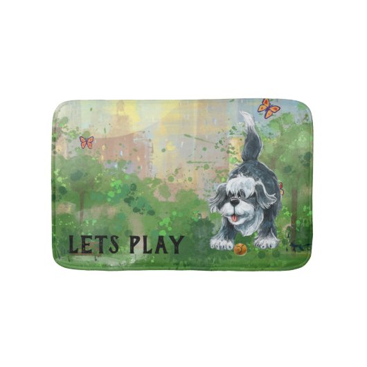 毛むくじゃらの羊犬 バスマット