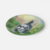 毛むくじゃらの羊犬 ペーパープレート (アングル)