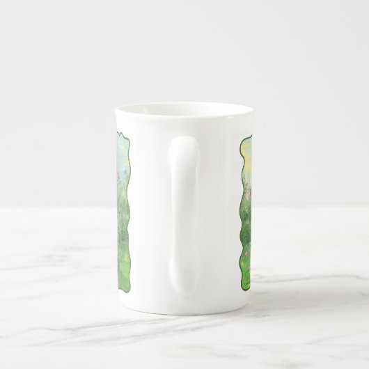 毛むくじゃらの羊犬 ボーンチャイナマグカップ (裏面)