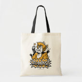 毛むくじゃらの「ゾインクス！」 ハーフトーングラフィックス トートバッグ (正面)