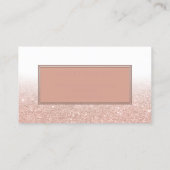 毛エレガントタイポグラフィバラ金ゴールドグリッター白 名刺 (裏面)