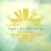 毛カスタマイズサロン及びスパ金ゴールド色 ウィンドウサイン (シート3)