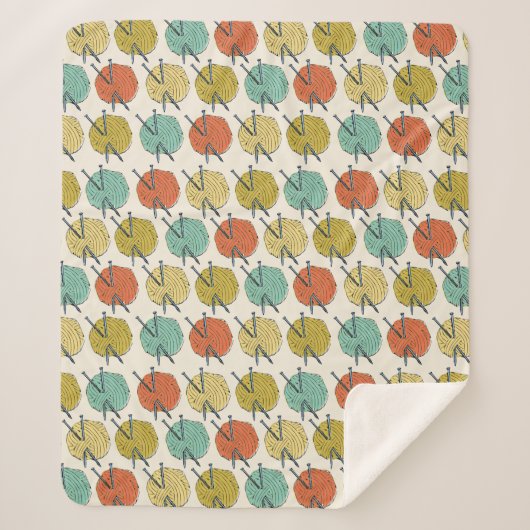 毛カラフル糸玉 シェルパブランケット (正面)